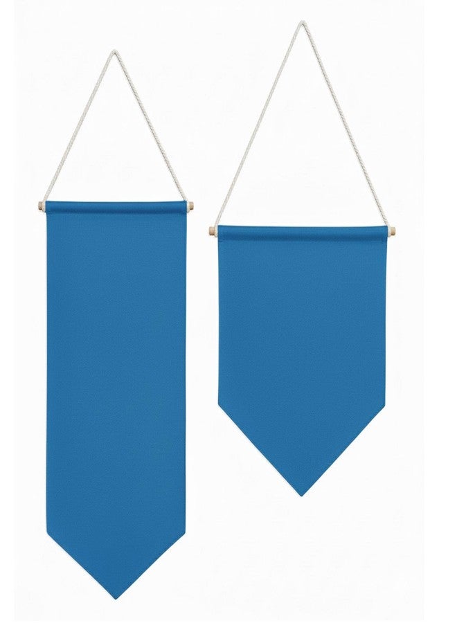 ليفي لافتات قماشية جدارية فارغة من ليفي، 26.7 سم × 33 سم و26.7 سم × 54.6 سم، لوحة زخرفية يمكنك صنعها بنفسك مع وتد خشبي، أسود، طقم من قطعتين (أزرق (فيروزي)) - Image 1